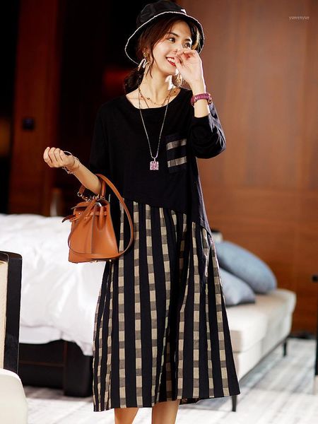 casual dresses spring autumn long sleeve women dress plus size female preppy style plaid woman a-line cotton l-5xl, Black;gray 
casual dresses spring autumn long sleeve women dress plus size female preppy style plaid woman a-line cotton l-5xl, Black;gray