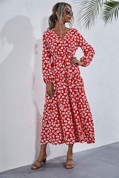 casual dresses maxi dress women o-neck lantern sleeve a-line long 2021 winter wrap floral printed party with belt clothing, Black;gray
casual dresses maxi dress women o-neck lantern sleeve a-line long 2021 winter wrap floral printed party with belt clothing, Black;gray