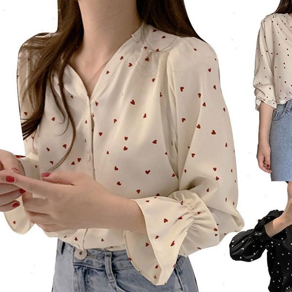 fashion women womens shirts heart long sleeve v neck button up chiffon loose blouse shirt drop, White
fashion women womens shirts heart long sleeve v neck button up chiffon loose blouse shirt drop, White