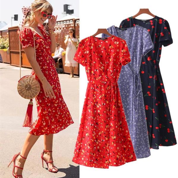 party dresses summer dress women robe femme floral print wrap v neck korean fashion slit y2k for women's clothing 2021 vestido de mujer, White;black
party dresses summer dress women robe femme floral print wrap v neck korean fashion slit y2k for women's clothing 2021 vestido de mujer, White;black
