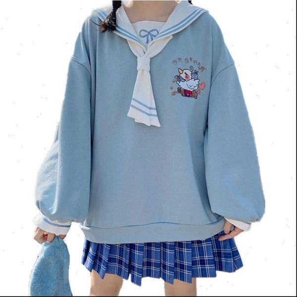 autumn mori girl style kawaii womens sweatshirts duck embroidery sailor collar harajuku women cute pullover teenagers outwear, Black
autumn mori girl style kawaii womens sweatshirts duck embroidery sailor collar harajuku women cute pullover teenagers outwear, Black