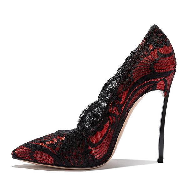 dress shoes women silk pumps wedding high heels 12cm stiletto lace fashion party bridal red ponted toe big size 43, Black
dress shoes women silk pumps wedding high heels 12cm stiletto lace fashion party bridal red ponted toe big size 43, Black