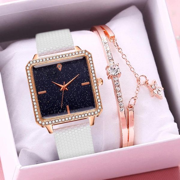 wristwatches women square starry sky diamond watch bracelet set luxury leather quartz analog wrist watches relogio feminino zegarek damski, Slivery;brown
wristwatches women square starry sky diamond watch bracelet set luxury leather quartz analog wrist watches relogio feminino zegarek damski, Slivery;brown