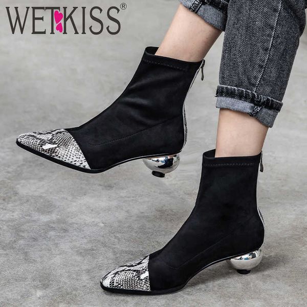 wetkiss snake skin pu ankle boots women high heels booties square toe shoes female stretch party sock shoes ladies winter 210630, Black
wetkiss snake skin pu ankle boots women high heels booties square toe shoes female stretch party sock shoes ladies winter 210630, Black