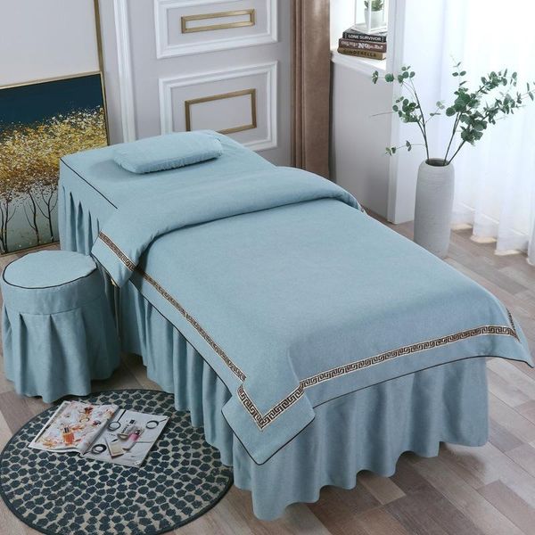 bedding sets luxury euopean style 4pcs cotton linen beauty salon massage spa bedskirt with insert
bedding sets luxury euopean style 4pcs cotton linen beauty salon massage spa bedskirt with insert