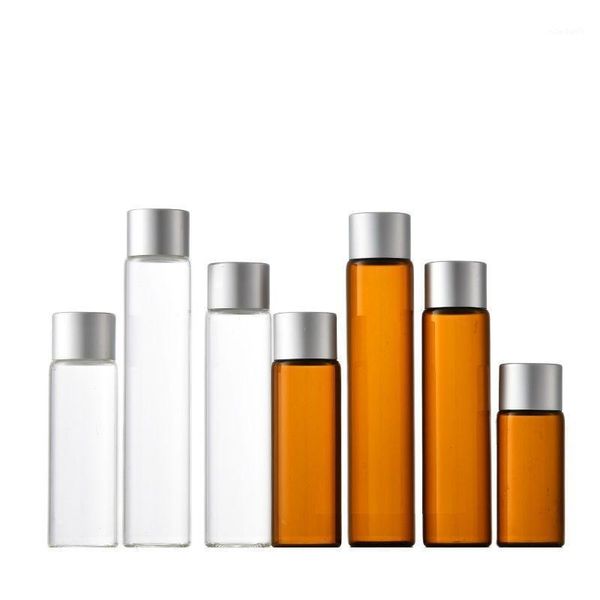 storage bottles & jars 20ml 30ml 40ml 50ml clear glass essential oil vials brown cosmetic packaging refillable empty test bottle silver lid
storage bottles & jars 20ml 30ml 40ml 50ml clear glass essential oil vials brown cosmetic packaging refillable empty test bottle silver lid