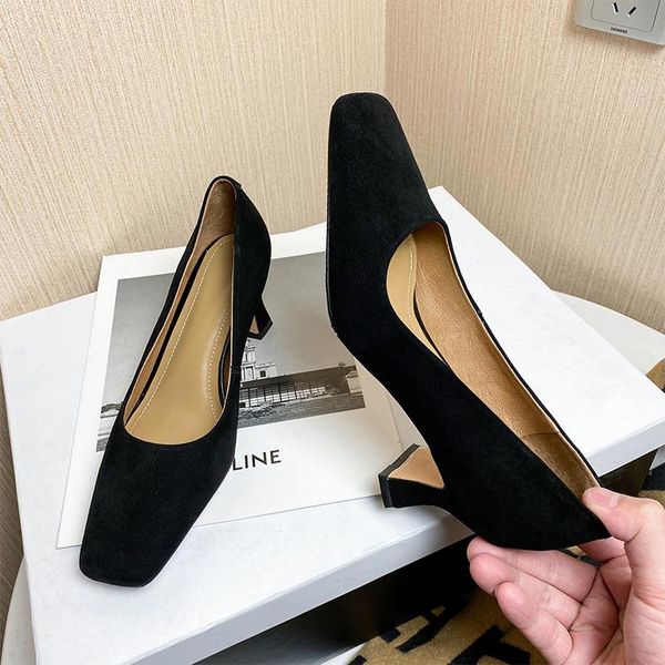suede leather high heels pumps for women square toe women's shoes spring night club dancing woman size 40 41 dress, Black
suede leather high heels pumps for women square toe women's shoes spring night club dancing woman size 40 41 dress, Black