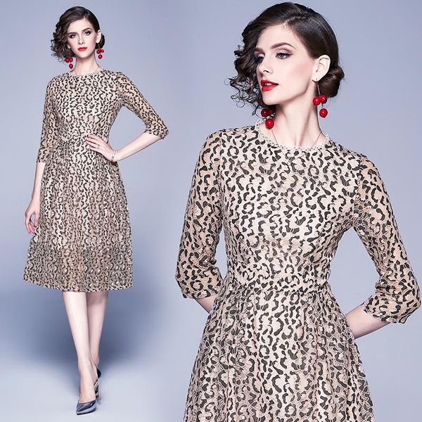 simgent leopard dress women three quarter sleeve a line casual elegant lace vestidos robe dentelle dames jurken sg0871 dresses, Black;gray
simgent leopard dress women three quarter sleeve a line casual elegant lace vestidos robe dentelle dames jurken sg0871 dresses, Black;gray