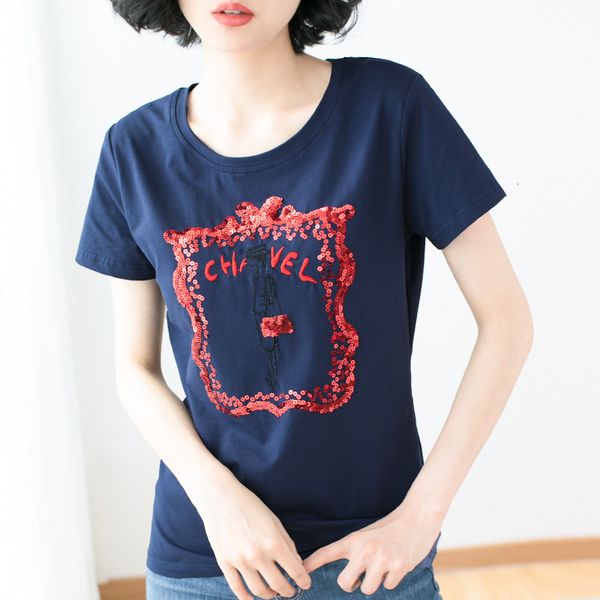 women's t-shirt female cotton t-shirt with sequins, cartoon, summer, plus size, women's clothing, casual y7wx, White
women's t-shirt female cotton t-shirt with sequins, cartoon, summer, plus size, women's clothing, casual y7wx, White