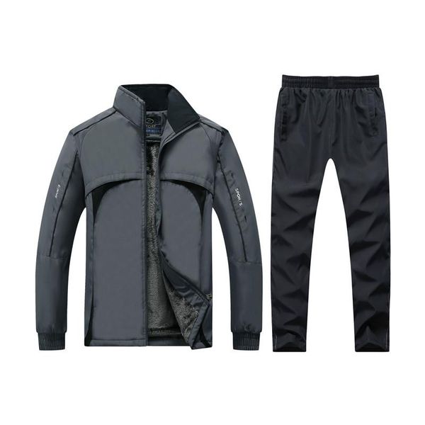 men's tracksuits 2021 sets autumn winter plus velvet male fashion sportswear clothing fit warm tracksuit zip pocket casual suit, Gray 
men's tracksuits 2021 sets autumn winter plus velvet male fashion sportswear clothing fit warm tracksuit zip pocket casual suit, Gray