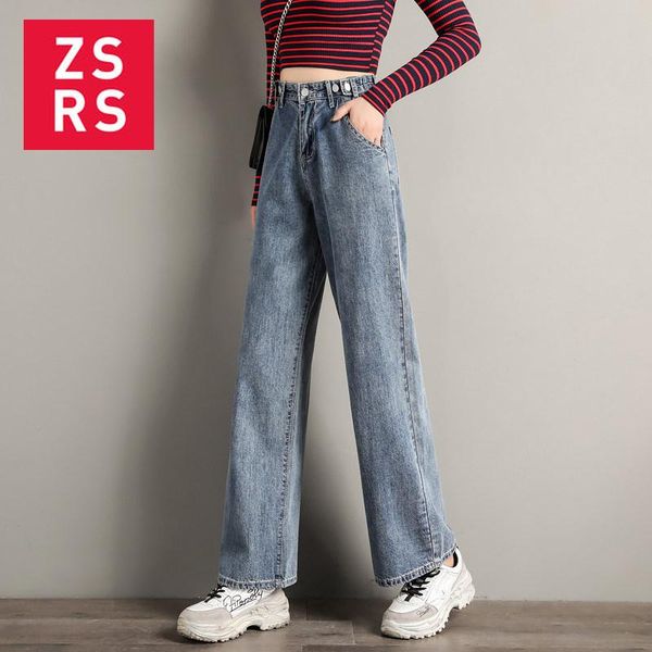 women's jeans zsrs 2021 high waist for women denim wide leg mom trousers casual pants elasticity, Blue
women's jeans zsrs 2021 high waist for women denim wide leg mom trousers casual pants elasticity, Blue