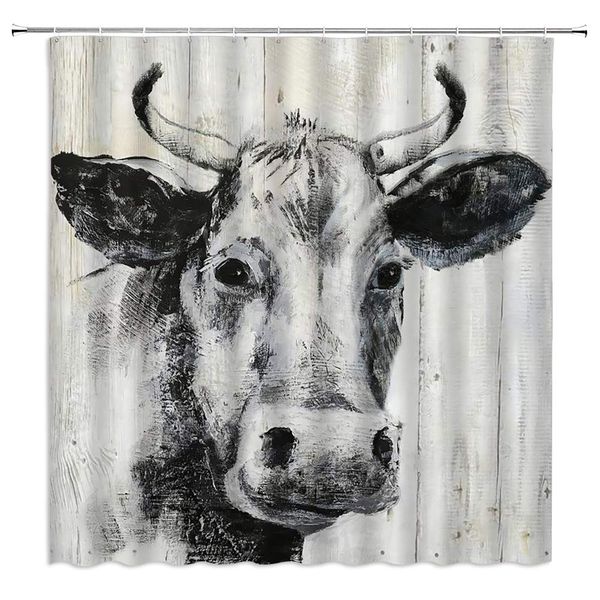 farm animals shower curtain bull head portrait on vintage gray wooden board,70x70 inch polyester fabric bathroom accessories
farm animals shower curtain bull head portrait on vintage gray wooden board,70x70 inch polyester fabric bathroom accessories