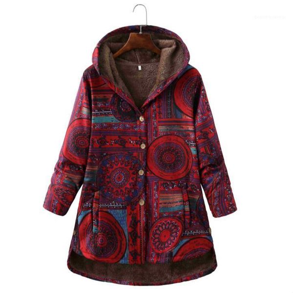 winter women hooded coat vintage printed fleece lining loose long parkas casual pockets buttoned jackets female outerwear women's down, Black
winter women hooded coat vintage printed fleece lining loose long parkas casual pockets buttoned jackets female outerwear women's down, Black