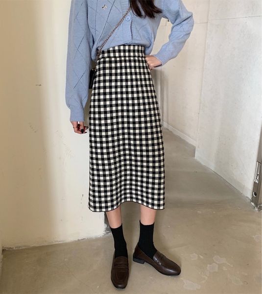 skirts 2021 autumn and winter korean plaid split wool half women's medium length high waist thin a-word one-step skirt, Black
skirts 2021 autumn and winter korean plaid split wool half women's medium length high waist thin a-word one-step skirt, Black