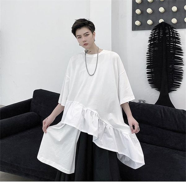 men's t-shirts summer asymmetrical flounce short sleeve t-shirt couples the same street hip-hop large size long, White;black
men's t-shirts summer asymmetrical flounce short sleeve t-shirt couples the same street hip-hop large size long, White;black
