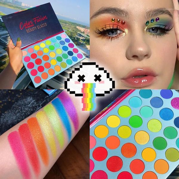 beauty glazed 39 colors glitter matte eyeshadow palette fluorescent rainbow disk highlight maquillage1 
beauty glazed 39 colors glitter matte eyeshadow palette fluorescent rainbow disk highlight maquillage1