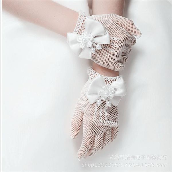 bridal gloves girls finger elastic tulle children for wedding appliqued wrist length kids short pearl bow lt055, White
bridal gloves girls finger elastic tulle children for wedding appliqued wrist length kids short pearl bow lt055, White