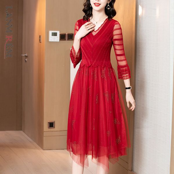 women black big size net yarn dress v-neck three quarter sleeve loose fit fashion tide spring autumn 2e1386 210507, Black;gray
women black big size net yarn dress v-neck three quarter sleeve loose fit fashion tide spring autumn 2e1386 210507, Black;gray