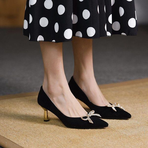 dress shoes luxury diamond bow women pump single size 34 female suede 6 cm high heels wedding party 2022 spring autumn, Black
dress shoes luxury diamond bow women pump single size 34 female suede 6 cm high heels wedding party 2022 spring autumn, Black