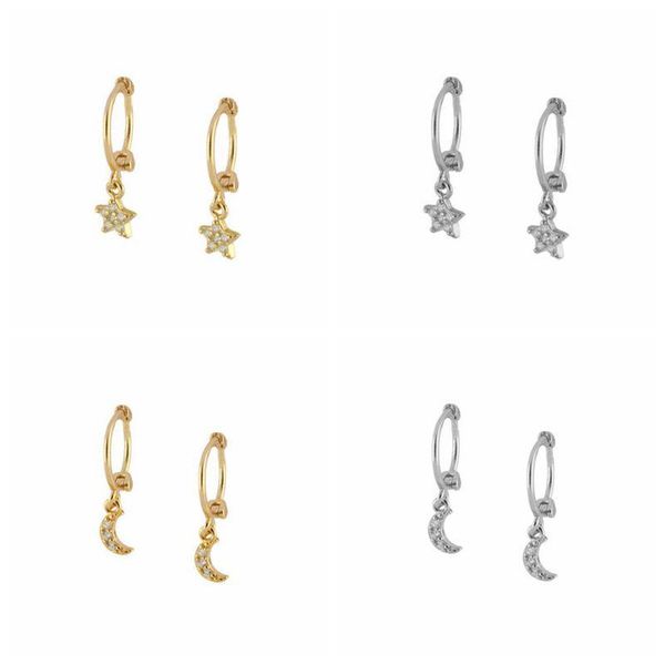 hoop & huggie pendientes plata 925 star/moon zircon sterling silver earrings for women hoops 2021 trend vintage brincos kolczyki, Golden;silver
hoop & huggie pendientes plata 925 star/moon zircon sterling silver earrings for women hoops 2021 trend vintage brincos kolczyki, Golden;silver