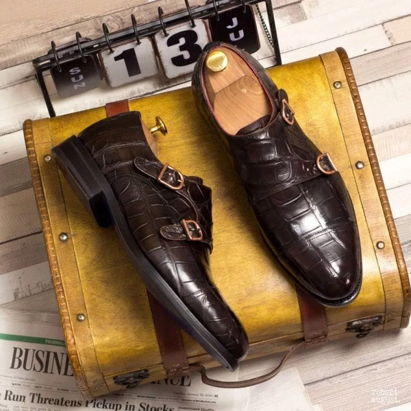mens new handmade pu solid color crocodile pattern pointed toe fashion trend monk shoes classic business casual shoes 1kb009, Black
mens new handmade pu solid color crocodile pattern pointed toe fashion trend monk shoes classic business casual shoes 1kb009, Black