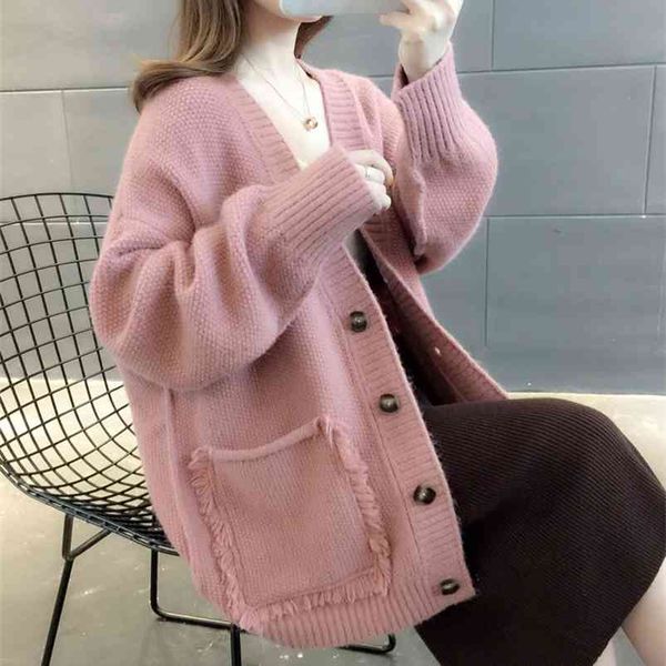 autumn winter women oversized sweater and cardigans long s female knit coat warm soft cloth 210430, White
autumn winter women oversized sweater and cardigans long s female knit coat warm soft cloth 210430, White