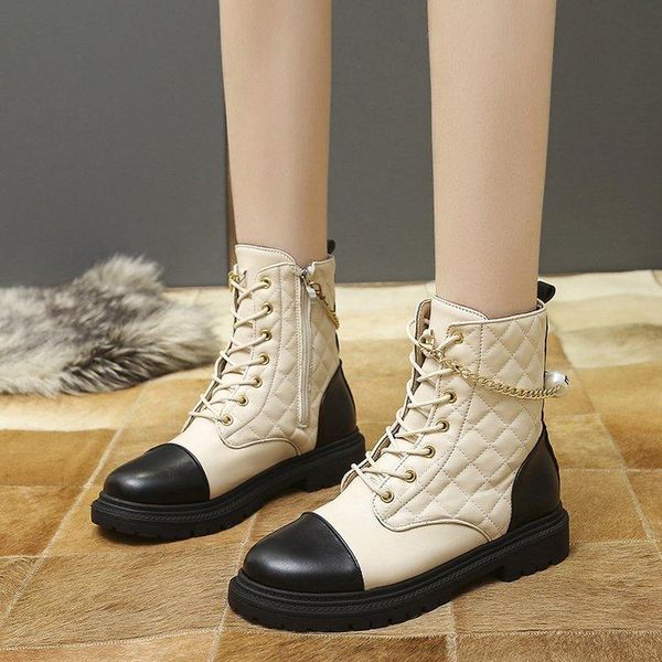 boots fashion chain decoration women's thick bottom round head winter platform short keep non-slip warm set of feet, Black
boots fashion chain decoration women's thick bottom round head winter platform short keep non-slip warm set of feet, Black