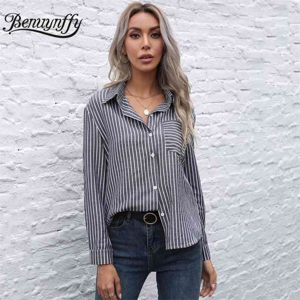 turn-down collar button up striped shirt women spring casual fashion pocket long sleeve blouses shirts for ladies 210510, White
turn-down collar button up striped shirt women spring casual fashion pocket long sleeve blouses shirts for ladies 210510, White