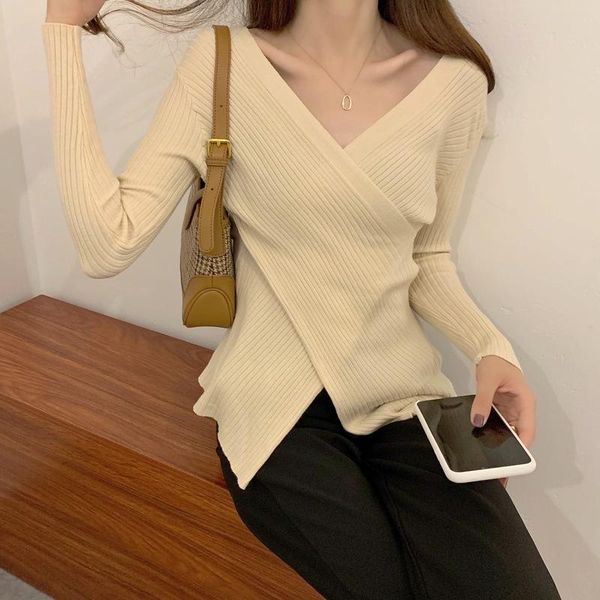 women's sweaters simple long sleeve v neck sweater women slim fit elegant autumn 2021 bottoming pullovers korean style chic casual knit, White;black
women's sweaters simple long sleeve v neck sweater women slim fit elegant autumn 2021 bottoming pullovers korean style chic casual knit, White;black