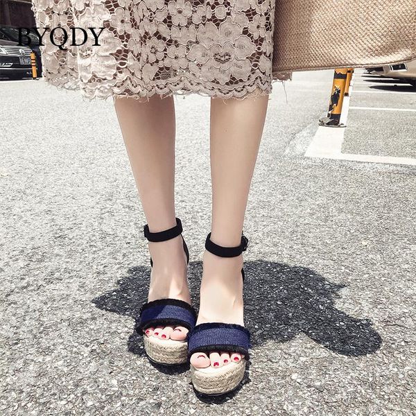 thick-bottom sandals woman shoes metal buttons rope woven female beach buckle strap high heels open toe, Black
thick-bottom sandals woman shoes metal buttons rope woven female beach buckle strap high heels open toe, Black