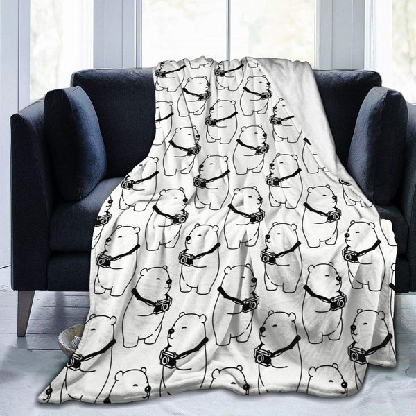 black and white bear taking pictures throw blanket cozy warm,thick velvet blanket for couch bed living room l 80"x60"
black and white bear taking pictures throw blanket cozy warm,thick velvet blanket for couch bed living room l 80"x60"