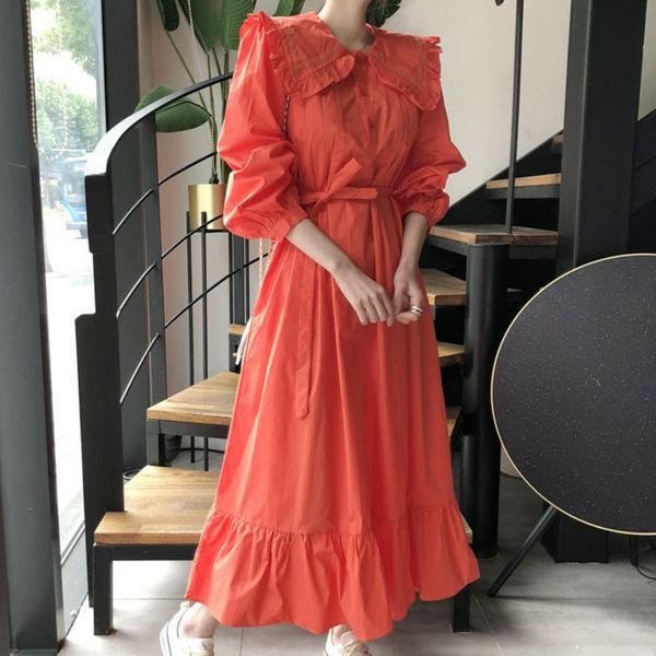 spring female casual turn down collar solid color single breasted long sleeve lace up pleated ruffles dress 8y523 210510, Black;gray
spring female casual turn down collar solid color single breasted long sleeve lace up pleated ruffles dress 8y523 210510, Black;gray