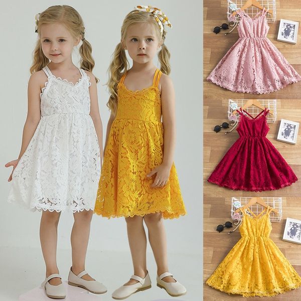 classic white lace girls dress criss-cross sling a-line flower girls clothing embroidery princess sundress toddler girls casual clothes, Red;yellow
classic white lace girls dress criss-cross sling a-line flower girls clothing embroidery princess sundress toddler girls casual clothes, Red;yellow