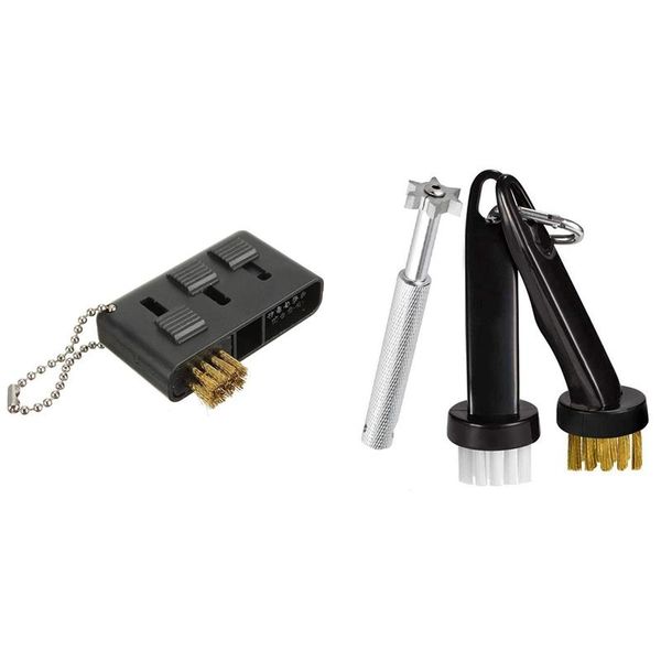 set of 3 in 1 golf club brush groove cleaner black with tool sharpener and 2 brushes training aids
set of 3 in 1 golf club brush groove cleaner black with tool sharpener and 2 brushes training aids