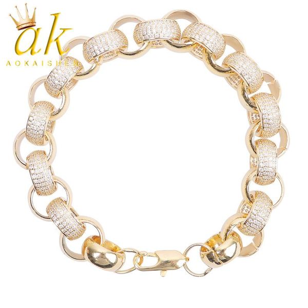 link, chain bracelet for men personality solid color hip hop rock street jewelry 24k gold plated with cubic zirconia, Black
link, chain bracelet for men personality solid color hip hop rock street jewelry 24k gold plated with cubic zirconia, Black