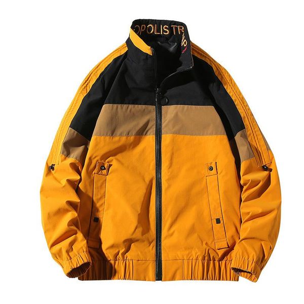men's jacket autumn casual baseball bomber men color stitching letter embroidery jackets coat male hip hop outerwear, Black;brown
men's jacket autumn casual baseball bomber men color stitching letter embroidery jackets coat male hip hop outerwear, Black;brown