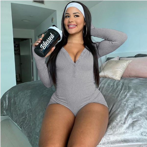 women's pants & capris autumn long sleeve jumpsuits women button design bodysuits v neck spring playsuits solid color grey clothes unde, Black;white
women's pants & capris autumn long sleeve jumpsuits women button design bodysuits v neck spring playsuits solid color grey clothes unde, Black;white