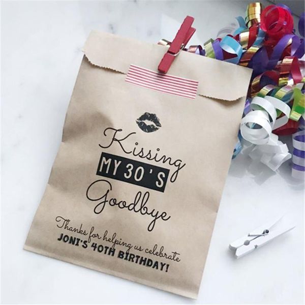 gift wrap custom birthday favor bags-kissing my 30th 40th 50th 60th 70th etc goodbye birthday-favor bags-printed on kraft brown paper bag
gift wrap custom birthday favor bags-kissing my 30th 40th 50th 60th 70th etc goodbye birthday-favor bags-printed on kraft brown paper bag