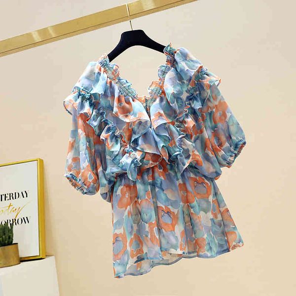 suits short sleeve floral chiffon cute girls summer sweet thin ruffled shirts ladies blouse blusas top, White;black
suits short sleeve floral chiffon cute girls summer sweet thin ruffled shirts ladies blouse blusas top, White;black