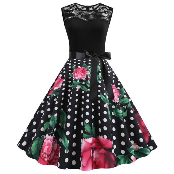 casual dresses retro floral print summer dress women female sleeveless elegant lace patchwork swing rockabilly party, Black;gray
casual dresses retro floral print summer dress women female sleeveless elegant lace patchwork swing rockabilly party, Black;gray