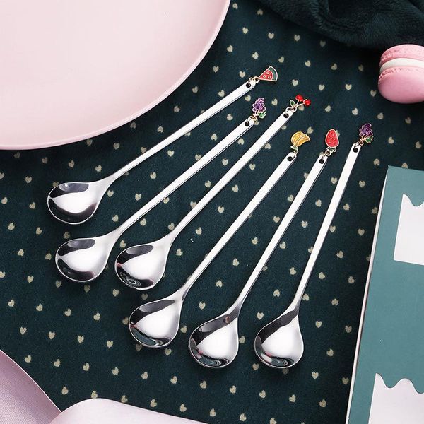 spoons tea coffee mixing spoon silver long handle dessert stainless steel vintage teaspoons drink tableware fruit pendant design
spoons tea coffee mixing spoon silver long handle dessert stainless steel vintage teaspoons drink tableware fruit pendant design