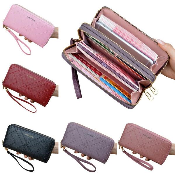 wallets double zip clutch wallet women lady long travel purse card phone holder case handbag, Red;black
wallets double zip clutch wallet women lady long travel purse card phone holder case handbag, Red;black