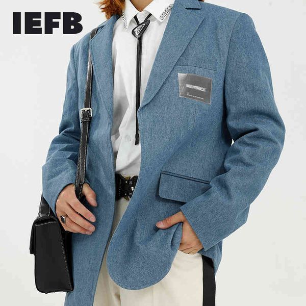 iefb men's blue suit coat loose causal label design korean streetwear fashion long sleeve notched blazers spring 9y6791 210524, White;black
iefb men's blue suit coat loose causal label design korean streetwear fashion long sleeve notched blazers spring 9y6791 210524, White;black