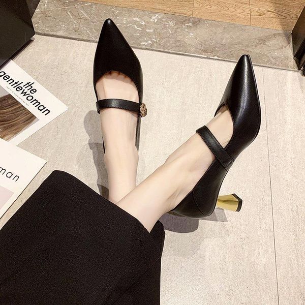 women shoes 2021 spring pumps high heels pointed toe shallow mouth all-match slip on sandals ladies lace-up latest spikes, Black
women shoes 2021 spring pumps high heels pointed toe shallow mouth all-match slip on sandals ladies lace-up latest spikes, Black