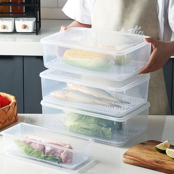 storage bottles & jars food fresh box with drain plate and lid fridge organizer keep fruits vegetables containers kitchen accessories
storage bottles & jars food fresh box with drain plate and lid fridge organizer keep fruits vegetables containers kitchen accessories