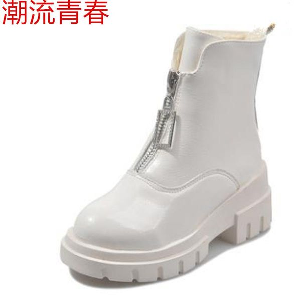 boots women fashion leather front zip booty women's cotton padded in 2021 autumn and winter round head short, Black
boots women fashion leather front zip booty women's cotton padded in 2021 autumn and winter round head short, Black