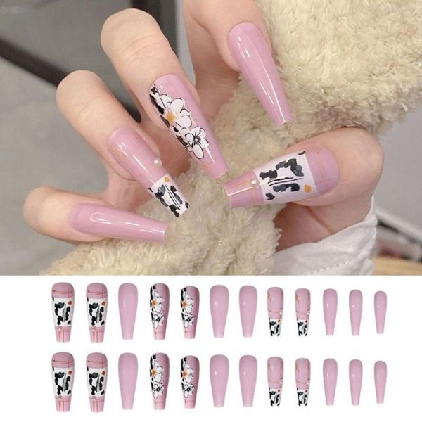 false nails 24pcs/box flower long coffin wearable nail tips full cover artificial detachable ballerina manicure tool women fashi, Red;gold
false nails 24pcs/box flower long coffin wearable nail tips full cover artificial detachable ballerina manicure tool women fashi, Red;gold