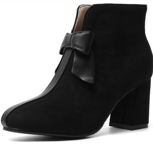 boots fayuan est elegant shoes women super high thin heel pointed toe zipper butterfly-knot winter outside warm office ankle, Black
boots fayuan est elegant shoes women super high thin heel pointed toe zipper butterfly-knot winter outside warm office ankle, Black