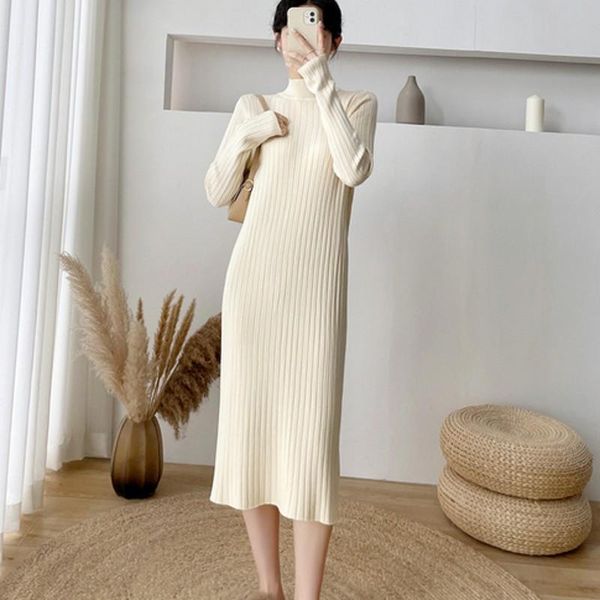 casual dresses 2021 autumn winter women elastic knitted dress long sleeve high neck slim sheath bodycon, Black;gray
casual dresses 2021 autumn winter women elastic knitted dress long sleeve high neck slim sheath bodycon, Black;gray