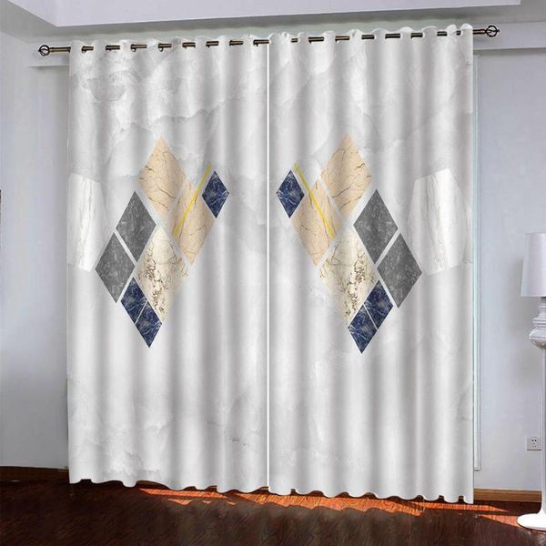 curtain & drapes custom large 3d curtains bathroom for home decoration marble window high shading material